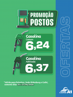 Promo&ccedil;&atilde;o Postos (Palmitos, Sede Oldenburg e Caibi)