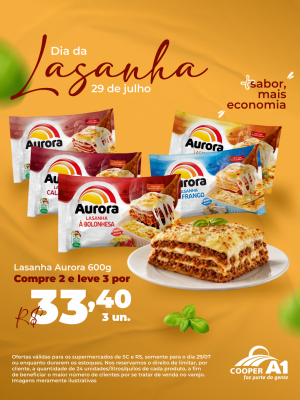 Oferta Dia da Lasanha
