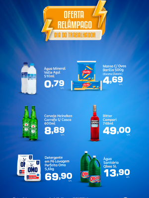 Ofertas Rel&acirc;mpago Dia do Trabalhador