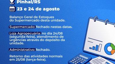 Pinhal/RS dias 23 e 24/08