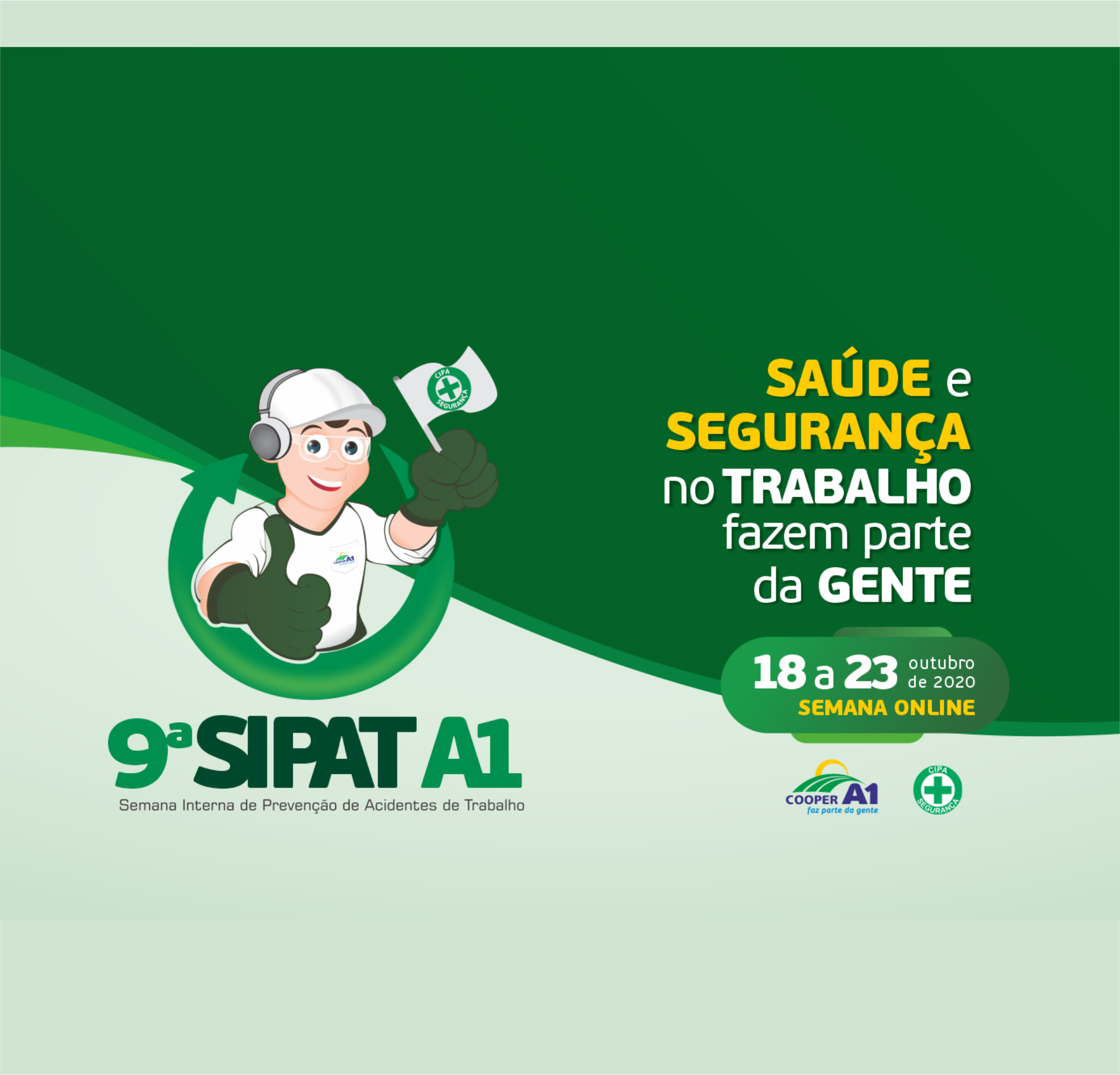 SIPAT COOPER A1 2020: Semana Interna de Prevenção de Acidentes de Trabalho será online