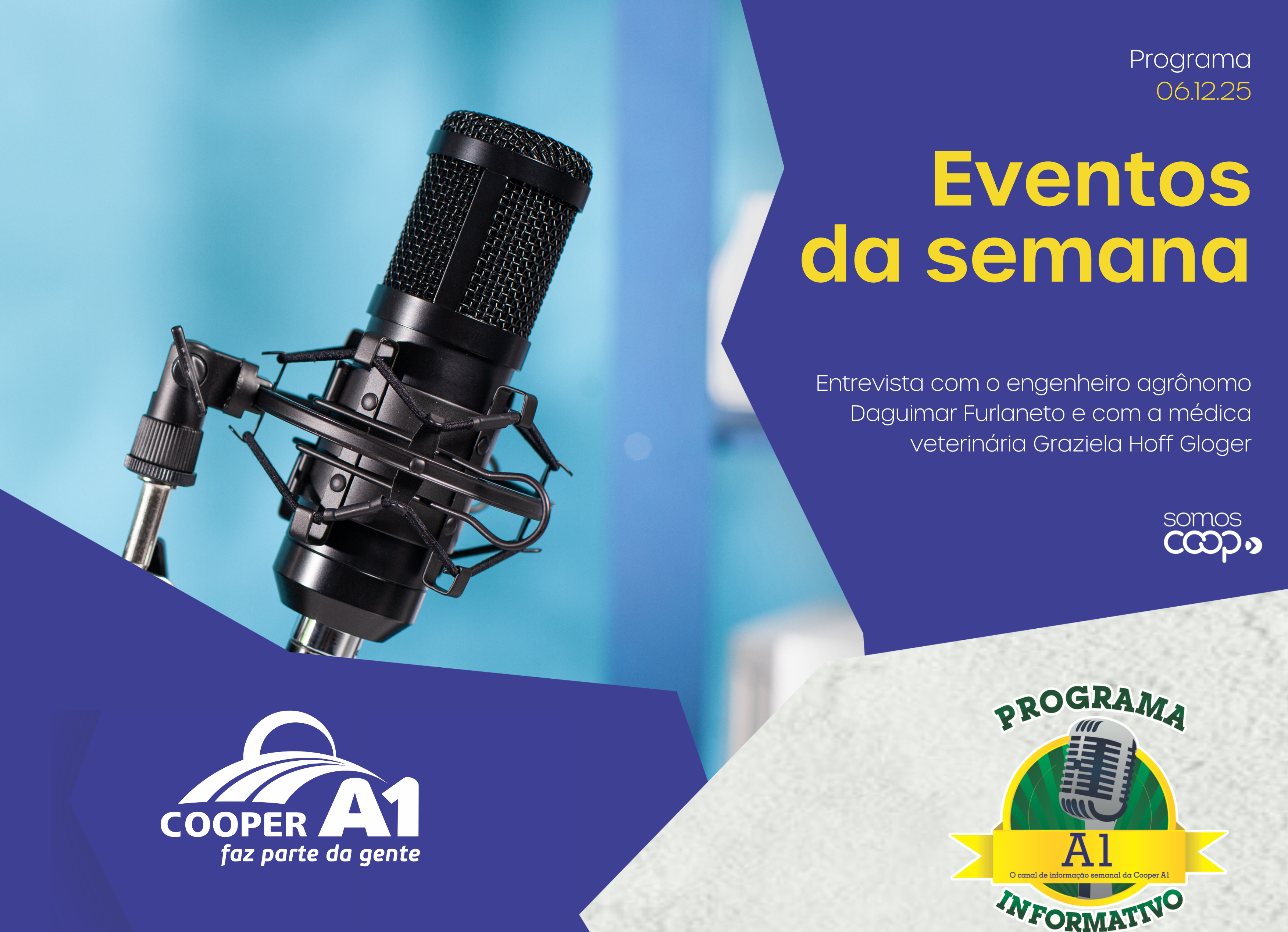 INFORMATIVO A1 06.12.25: Eventos da semana