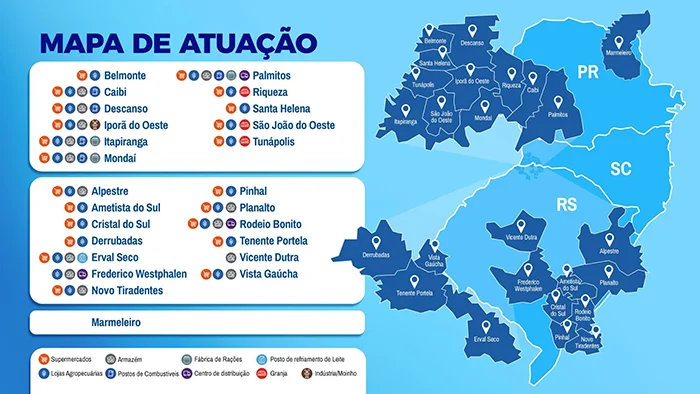 Mapa de Atuação da CooperA1